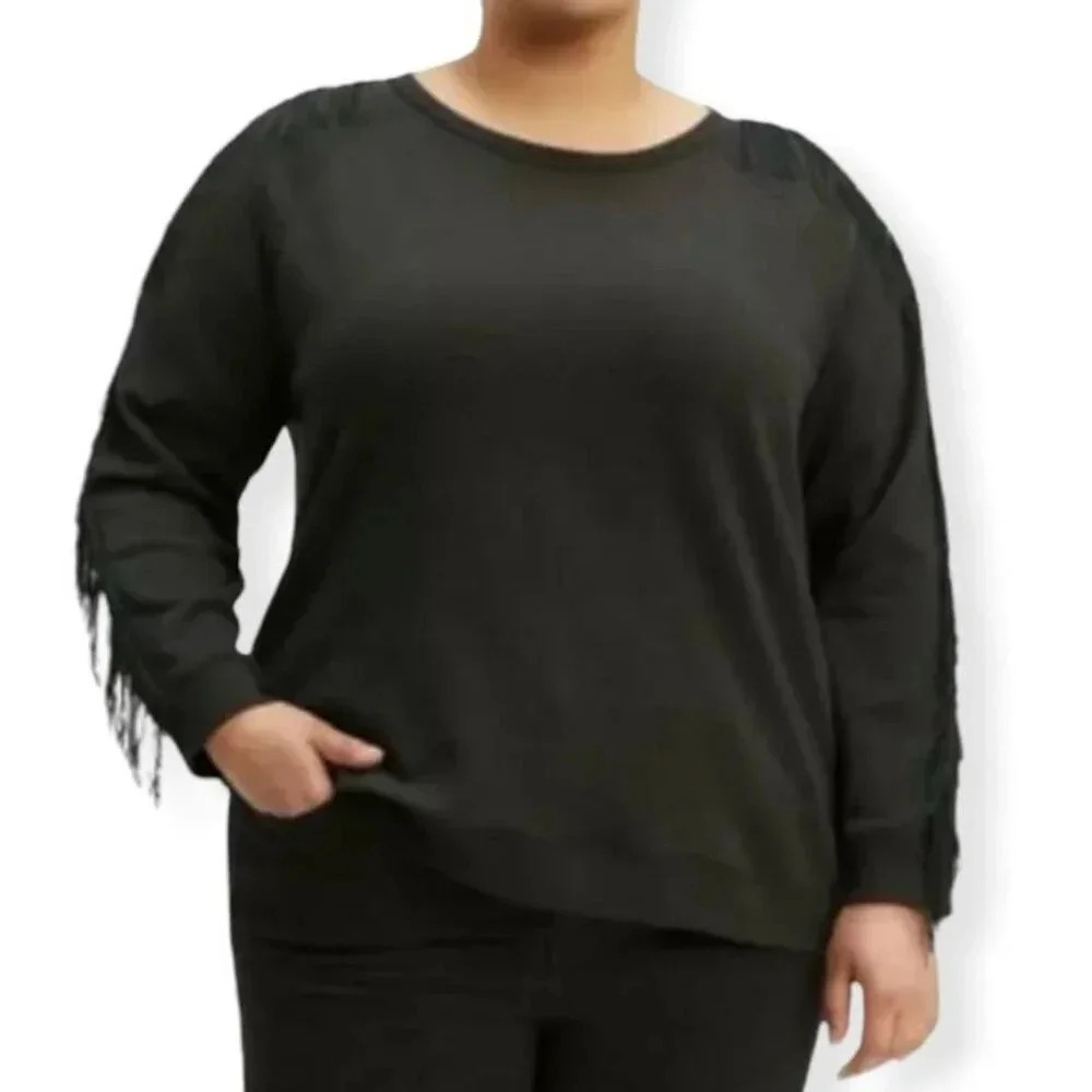 Levi's Fringed-Trim Crewneck Sweatshirt - Picture 1 of 11